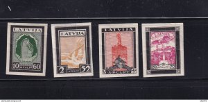 Latvia 1933 Tombs for Aviators Airmail Imperf MNH set 15351
