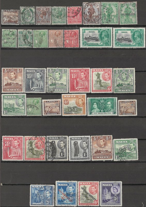 COLLECTION LOT OF #1802 MALTA 37 STAMPS 1904+ CLEARANCE