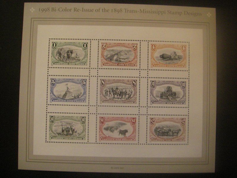 Scott 3209, 1898 Trans-Mississippi Centennial Sheetlet, MNH Beauty