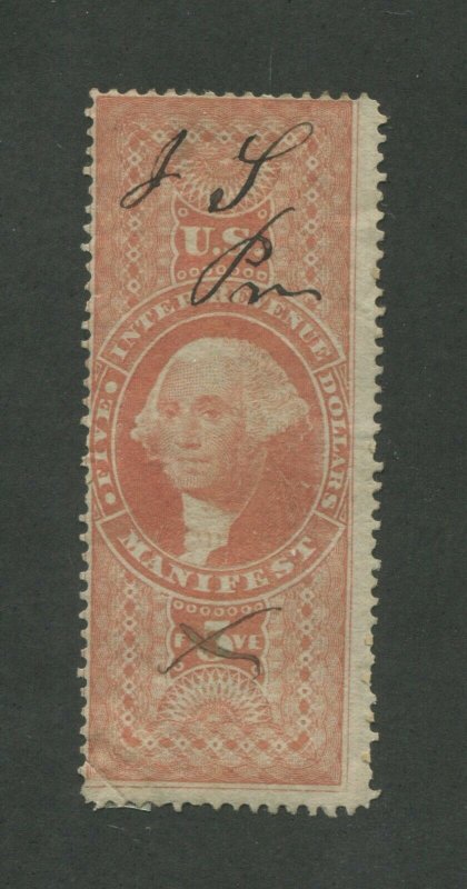 1863 US Manifest Revenue Stamp #R90 Used Pen Cancel 
