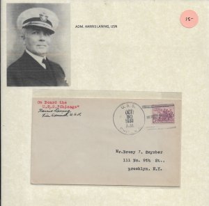 1933 Adm Harris Laning, USN onboard USS Chicago to Brooklyn, NY (52045)