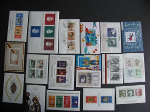 Germany 18 different U, M souvenir sheets SS check them out! 