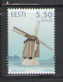 Estonia Sc 626 2009 Angla Windmill stamp mint NH