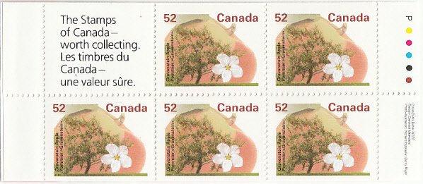 Canada 1995 Booklet #BK180b 52c Gravenstein apple philatelic stock