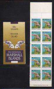 Marshall Is. MNH Sc# 170a Booklet Marine Life 2010CV $3.75