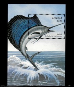 Liberia 1999 - Tropical Fish / Marine Life - Souvenir Stamp Sheet - MNH