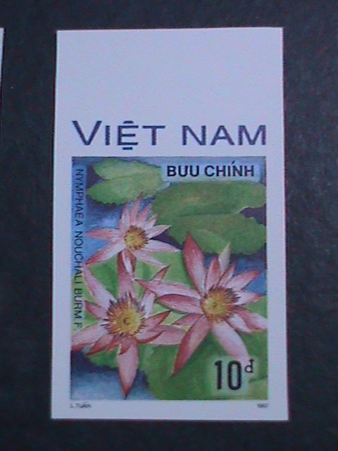 ​VIETNAM-1988 SC #1849-55 LOVELY WATER LILY-LOTUS COMPLETE SET IMPERF MNH VF