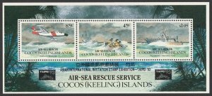 COCOS (KEELING) ISLANDS 1993 Taipei Exhibition $2.35 Air-Sea M/Sheet. MNH **.