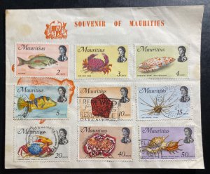 1969 Mauritius First Day Souvenir Cover FDC Queen Elizabeth II