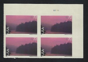 C144 72Cent 13-MILE WOODS NH MNH PLATE BLOCK OF 4 ADHESIVE STAMPS