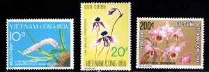 South Vietnam Scott 490-492 MNH** 1974 Orchid stamp set