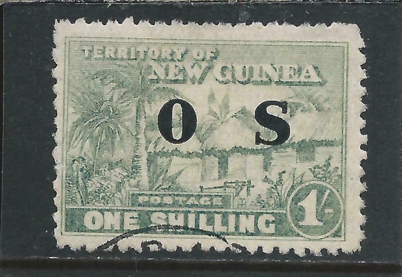 NEW GUINEA OFFICIAL 1925-31 1s DULL BLUE-GREEN FU SG O29 CAT £40