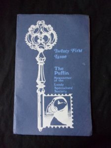 THE PUFFIN JOURNAL No 21 (1971) by THE LUNDY SPECIALISTS SOCIETY