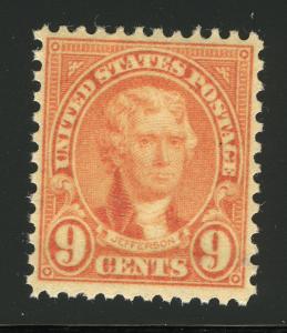 United States Scott #641 9¢ Jefferson MNH Original Gum Stamp