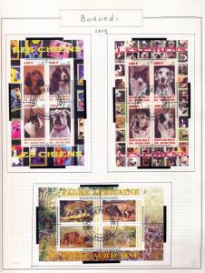 Burundi 1992/2010 Wildlife Cats Dogs Dinosaurs Birds Used Sheets 35+ DAB 847