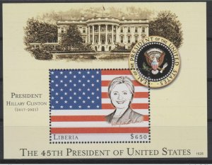 Liberia 2016 Mi. Bl. 754 UNISSUED Hillary Clinton President USA White House-