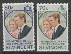 ST.VINCENT SG374/5 1973 ROYAL WEDDING MNH