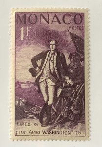 Monaco 1956 Scott 354 MNH - 1fr, George Washington, FIFEX Stamp Exhibition NY