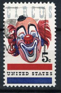 USA 1966 - Scott 1309 used- 5c, American Circus, clown