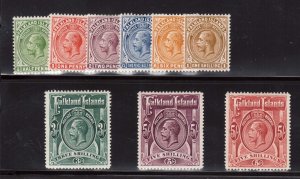 Falkland Islands #30 - #38 VF Mint Set