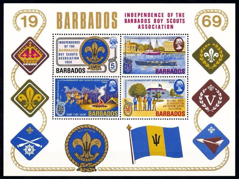 [66783] Barbados 1969 Scouting Jamboree Pfadfinder Souvenir Sheet MNH