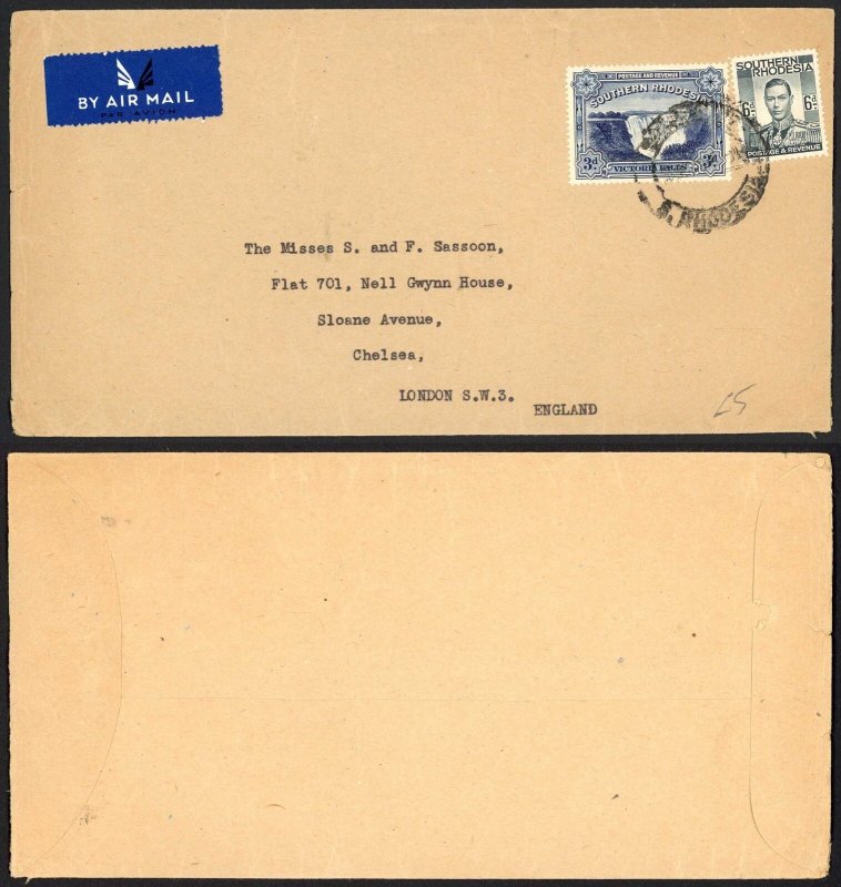 Southern Rhodesia KGVI Airmail Cover