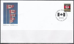 Canada Scott 1359 FDC - 1992 Flag over Field