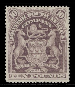 RHODESIA QV SG93, £10 lilac, M MINT. Cat £3500.