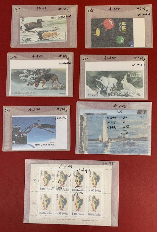 Aland, Selection of Stamps, Souvenir Sheets and Booklets, Mint, Never Hinged