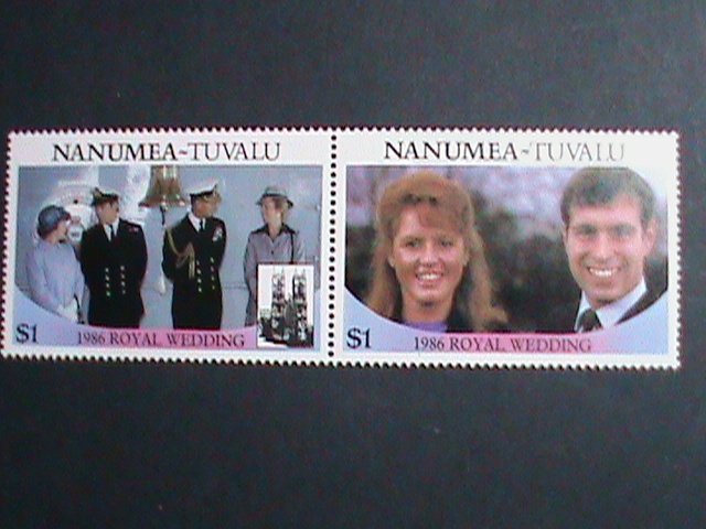 TUVALU -NANUMEA STAMP-1986- ROYAL WEDDING MIN NOT HING- SET VERY FINE