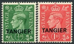 MOROCCO AGENCIES (TANGIER)-1944 Pale Colours Sg 251-252 LIGHTLY MOUNTED MINT 