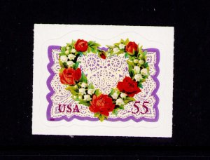 1999 US Stamp 3275  MNH 55c LOVE,  Victorian Flower Heart and Lace