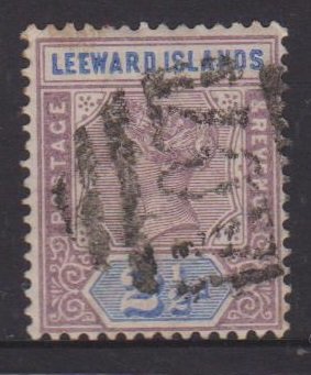 Leeward Islands Sc#3 Used - Postmark Cancel Dominica A07
