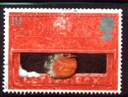 Bird, Robin In Pillar Box, Christmas, Great Britain SC#1634