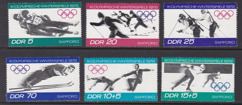 Germany - DDR # 1345-1348, B163-164, Sapporo Winter Olympics, NH, 1/2 Cat.