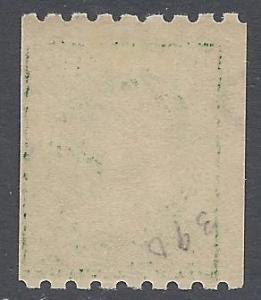 #390 1c Benjamin Franklin Coil Single 1910 Mint VLH OG