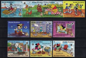 GRENADA GRENADINE 1989 - Disney characters / complete set MNH