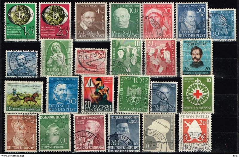 Germany 1949-56, Scott# Almost completely.used