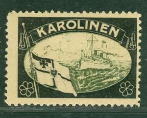 German Colonies- CAROLINE ISLANDS 1919 Kaiser's YACHT - mourning issue (ref.B)