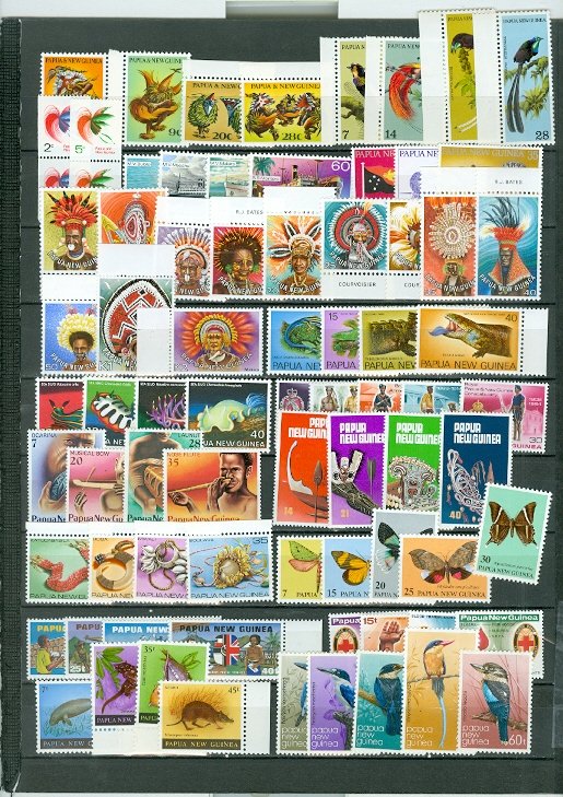 PAPUA & NEW GUINEA LOT of 77 incl. 17 SETS...MNH..$50.00