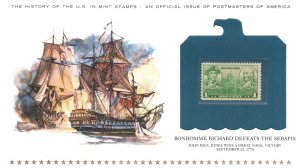 THE HISTORY OF THE U.S. IN MINT STAMPS BONHOMME RICHARD DEFEATS THE SERAPIS