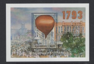 Maldives Islands  #1913  (1993 Eckener Balloon sheet) VFMNH CV $4.75