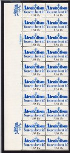 1981 Alcoholism 18c Sc 1927  plate number strip of 20 MNH premium issue -Typical