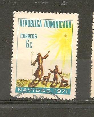 DOMINICAN REPUBLIC STAMP USED NAVIDAD 1971 # WA12