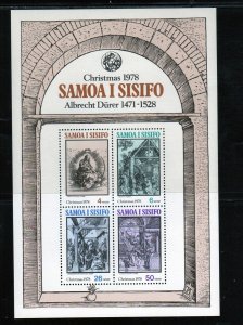 SAMOA #498a 1978 CHRISTMAS MINT VF NH O.G S/S4