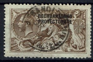 BECHUANALAND SG85 1916 2/6 PALE BROWN SEAHORSE DLR PRINTING OVPT ON GB USED (d)