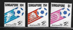 SINGAPORE, 394-396, MNH, WORLD CUP SOCCER
