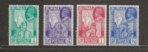 Burma #66-69 Unused HR