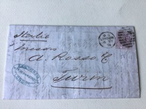 England to Italy 1879 Entire letter stamps cover Ref 54496