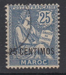 FRENCH MOROCCO, Scott 18, used